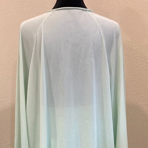 Vintage 1960s Women's Extra Large Pajama Set Lace Panel Raglan Sleeves Button Up - Picture 6 of 14